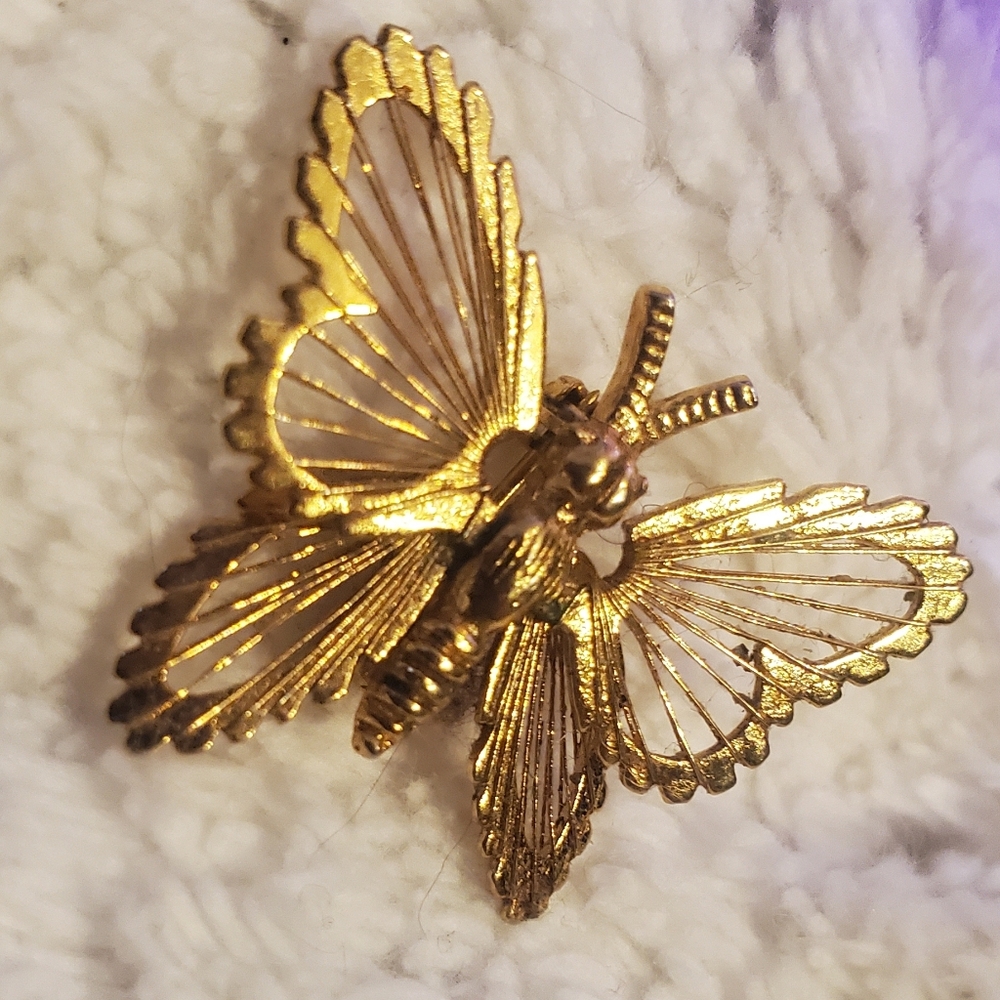 Vintage Butterfly Brooch By Monet